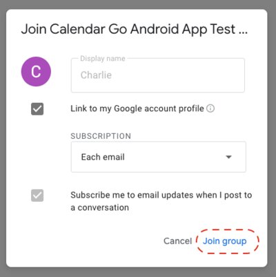 Click Join group button